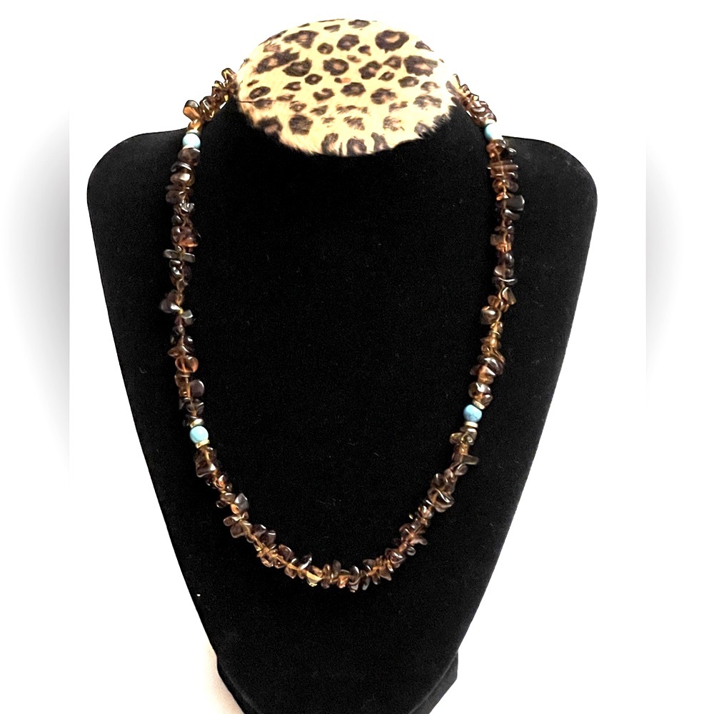 Genuine Amber & Turquoise Necklace